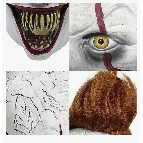 Pennywise Clown Mask Stephen King's IT Halloween Cosplay - Picture 5 of 5